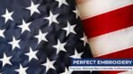 USA American Embroidered 400D Nylon Flag