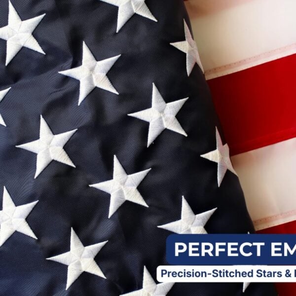 USA American Embroidered 400D Nylon Flag