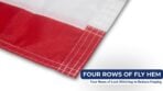 USA American Embroidered 400D Nylon Flag
