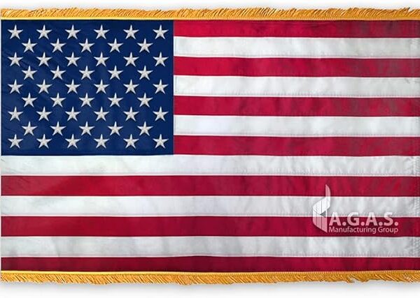 4' X 6' Ft USA Embroidered Ceremonial Flags With Fringe