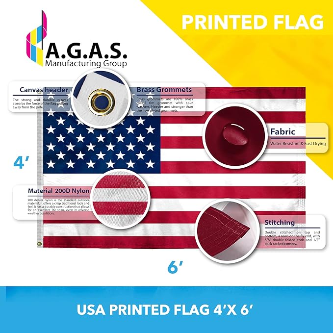 4' x 6' Foot Printed Flag