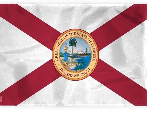 AGAS Florida State Flag 8x12 Ft - Double Sided Reverse Print On Back 200D Nylon