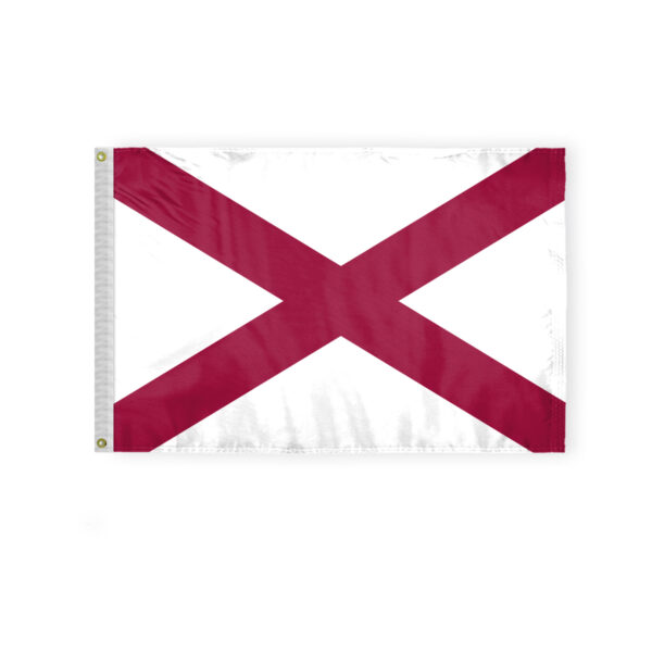 Alabama State Flag 2x3 Ft - Double Sided Reverse Print on Back Print 200D Nylon