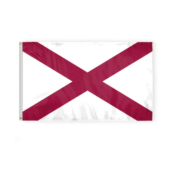AGAS Alabama State Flag 3x5 Ft - Double Sided Reverse Print on Back 200D Nylon