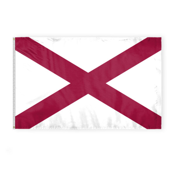 AGAS Alabama State Flag 5x8 Ft - Double Sided Reverse Print on Back 200D Nylon