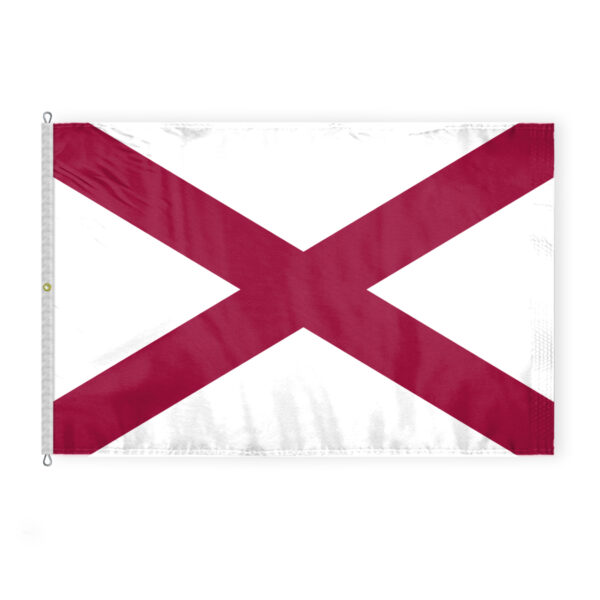 AGAS Alabama State Flag 8x12 Ft - Double Sided Reverse Print on Back 200D Nylon