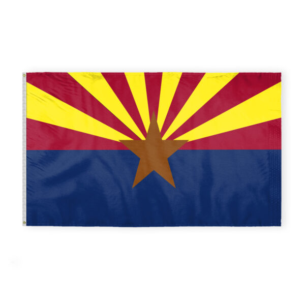 AGAS Arizona State Flag 6x10 Ft - Double Sided Reverse Print On Back 200D Nylon