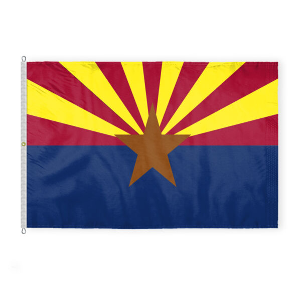 AGAS Arizona State Flag 8x12 Ft - Double Sided Reverse Print On Back 200D Nylon
