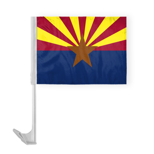 AGAS Arizona State Car Window Flag 12x16 Inch - Printed Polyester