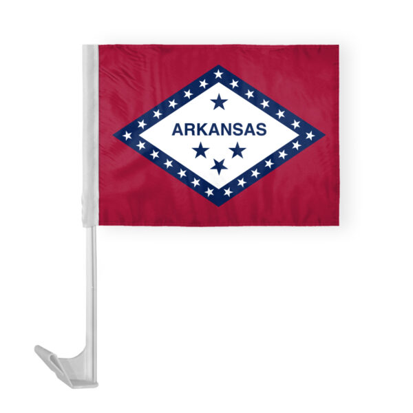 AGAS Arkansas State Car Window Flag 12x16 Inch - Printed Polyester