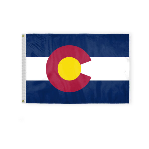 AGAS Colorado State Flag 2x3 Ft - Double Sided Reverse Print On Back 200D Nylon