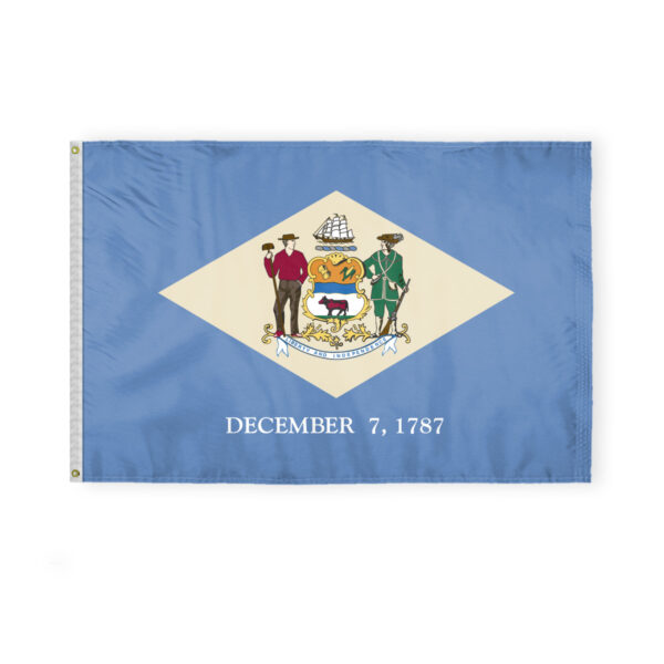 AGAS Delaware State Flag 4x6 Ft - Double Sided Reverse Print On Back 200D Nylon