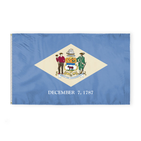 GAS Delaware State Flag 6x10 Ft - Double Sided Reverse Print On Back 200D Nylon