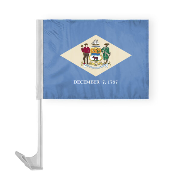 AGAS Delaware Stick Flag 12x18 Inch with 24 inch Wood Pole