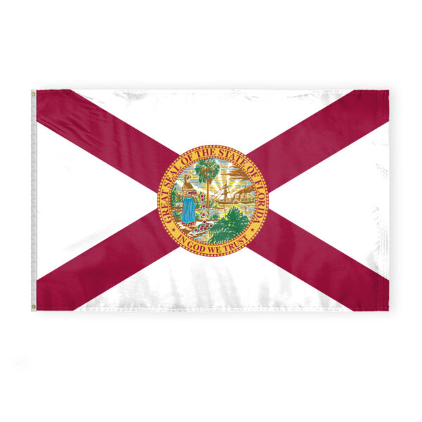 AGAS Florida State Flag 4x6 Ft - Double Sided Reverse Print On Back 200D Nylon