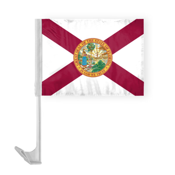 AGAS Florida State Car Window Flag 12x16 Inch - Printed Polyester