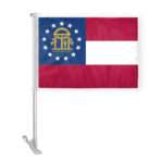 Georgia State Car Window Flag 10.5x15 inch