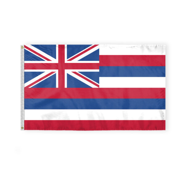 AGAS Hawaii State Flag 3x5 Ft - Single Sided Polyester - Iron Grommets
