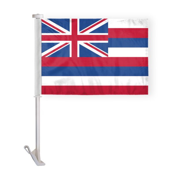 AGAS Hawaii State Car Window Flag 10.5x15 inch - Double Side Printed Knitted Polyester