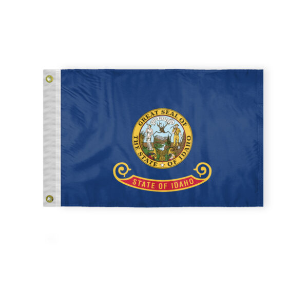 AGAS Idaho State Boat Flag 12x18 Inch - Double Sided Reverse Print On Back 200D Nylon