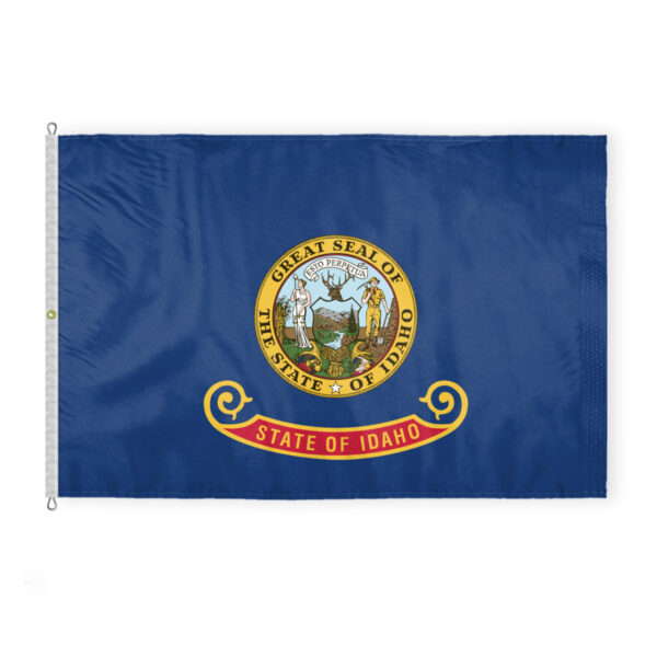 AGAS Idaho State Flag 8x12 Ft - Double Sided Reverse Print On Back 200D Nylon