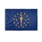 Indiana State Flag 3x5 Ft - Double Sided Reverse Print On Back 200D Nylon, Indiana State Flag 4x6 Ft