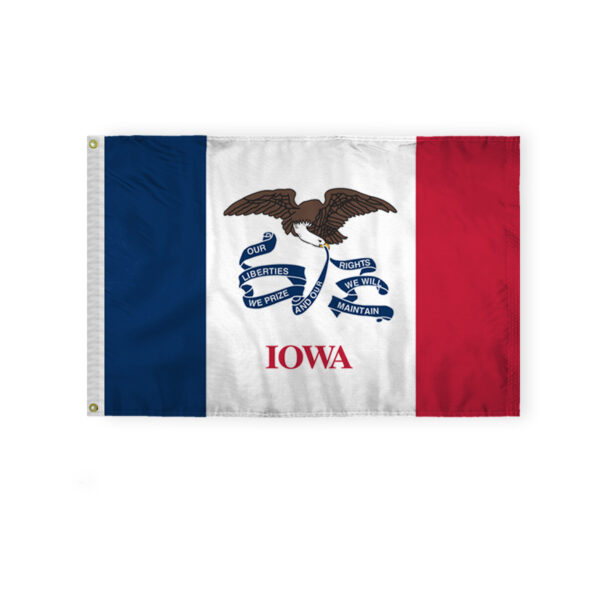 AGAS Iowa State Flag 3x5 Ft - Single Sided Polyester - Iron Grommets