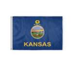 AGAS Kansas State Flag 2x3 Ft - Double Sided Reverse Print On Back 200D Nylon