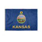 AGAS Kansas State Flag 4x6 Ft - Double Sided Reverse Print On Back 200D Nylon