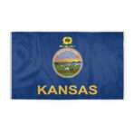 AGAS Kansas State Flag 6x10 Ft - Double Sided Reverse Print On Back 200D Nylon