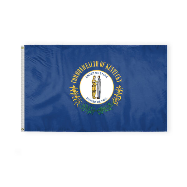 AGAS Kentucky State Flag 3x5 Ft - Single Sided Polyester - Iron Grommets
