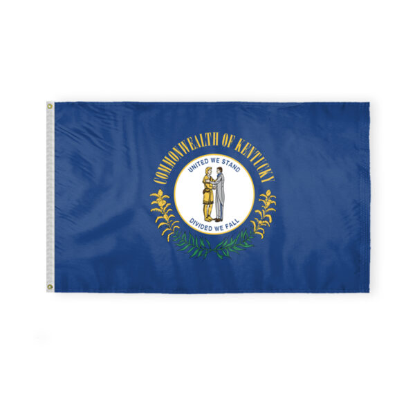 AGAS Kentucky State Flag 3x5 Ft - Double Sided Reverse Print On Back 200D Nylon