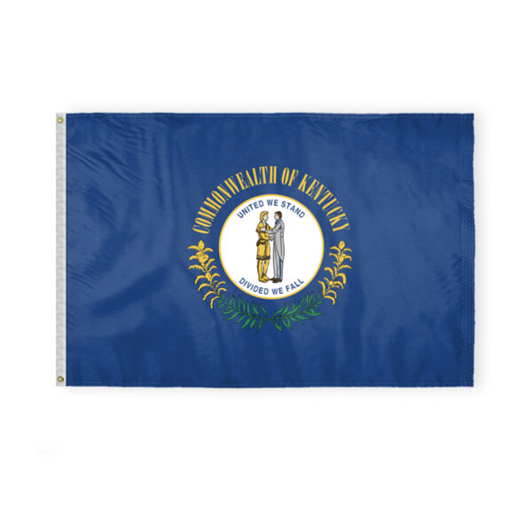 AGAS Kentucky State Flag 4x6 Ft - Double Sided Reverse Print On Back 200D Nylon