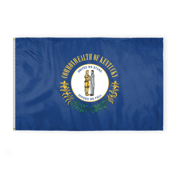 AGAS Kentucky State Flag 5x8 Ft - Double Sided Reverse Print On Back 200D Nylon