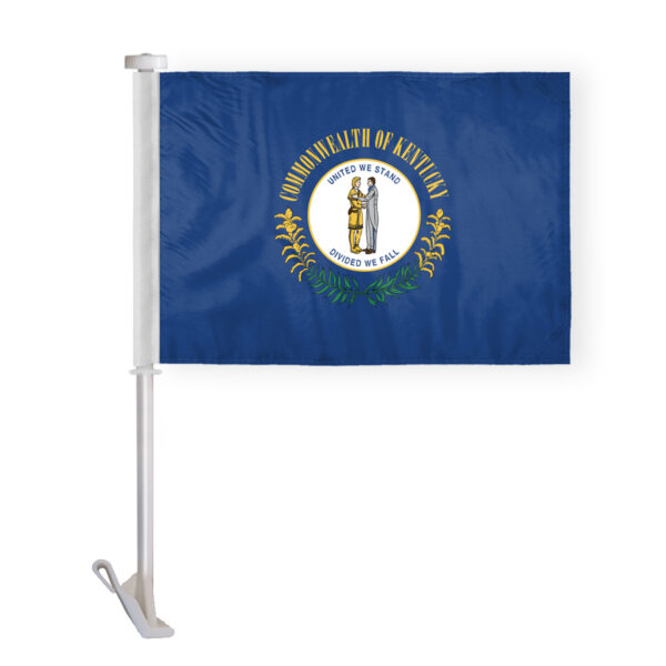 AGAS Kentucky State Car Window Flag 10.5x15 inch - Double Side Printed Knitted Polyester