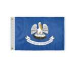 AGAS Louisiana State Boat Flag 12x18 Inch - Double Sided Reverse Print On Back 200D Nylon