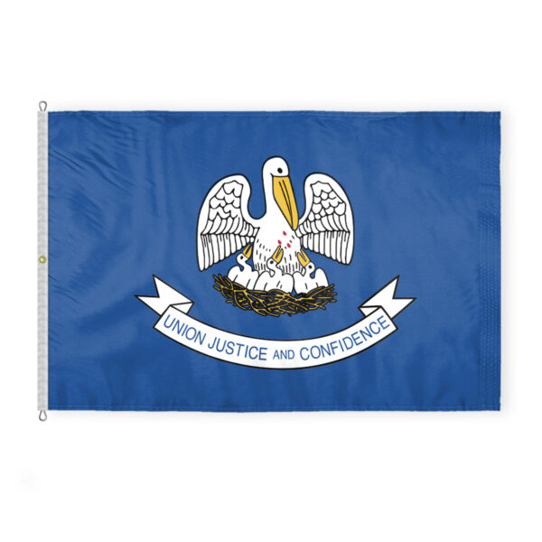 AGAS Louisiana State Flag 8x12 Ft - Double Sided Reverse Print On Back 200D Nylon