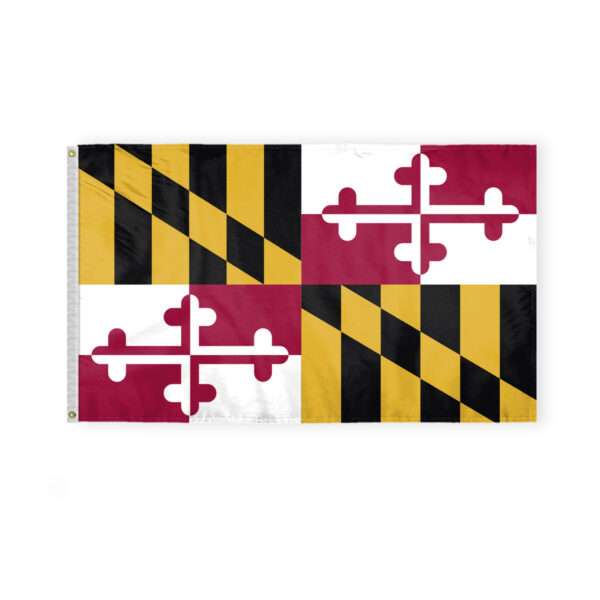 AGAS Maryland State Flag 3x5 Ft - Single Sided Polyester - Iron Grommets