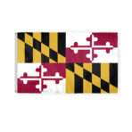 AGAS Maryland State Flag 3x5 Ft - Double Sided Reverse Print On Back 200D Nylon