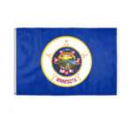AGAS Minnesota State Flag 4x6 Ft - Double Sided Reverse Print On Back 200D Nylon