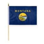 Montana Stick Flag 12x18 Inch with 24 inch Wood Pole
