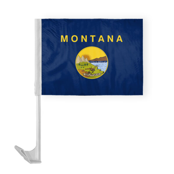 AGAS Montana State Car Window Flag 12x16 Inch - Printed Polyester