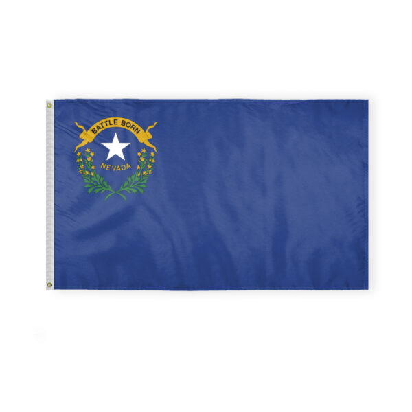 AGAS Nevada State Flag 3x5 Ft - Single Sided Polyester - Iron Grommets