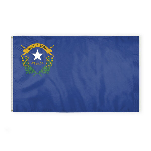 AGAS Nevada State Flag 6x10 Ft - Double Sided Reverse Print On Back 200D Nylon