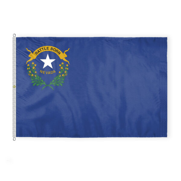 AGAS Nevada State Flag 8x12 Ft - Double Sided Reverse Print On Back 200D Nylon