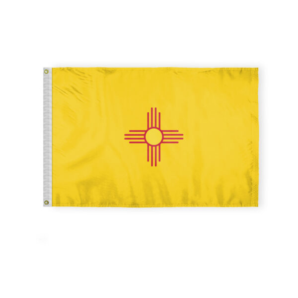 AGAS New Mexico State Flag 2x3 Ft - Double Sided Reverse Print On Back 200D Nylon