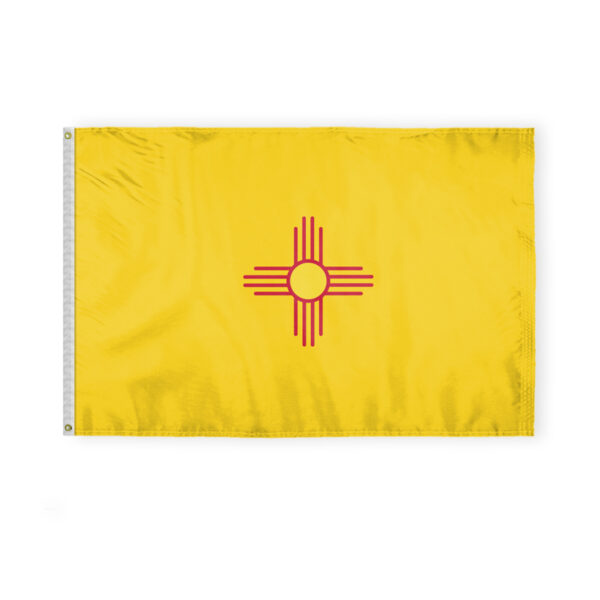 AGAS New Mexico State Flag 4x6 Ft - Double Sided Reverse Print On Back 200D Nylon