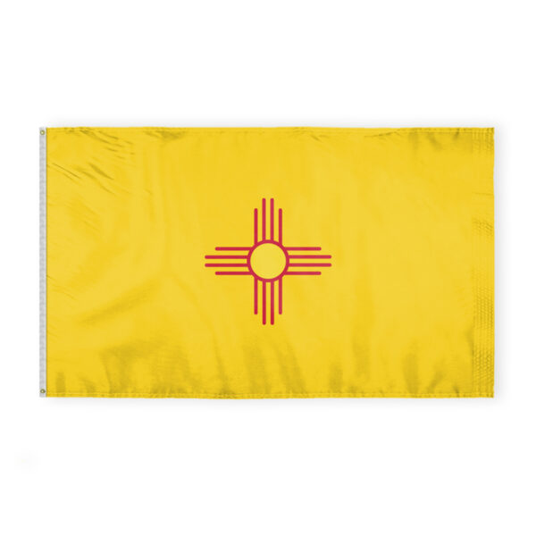 AGAS New Mexico State Flag 6x10 Ft - Double Sided Reverse Print On Back 200D Nylon