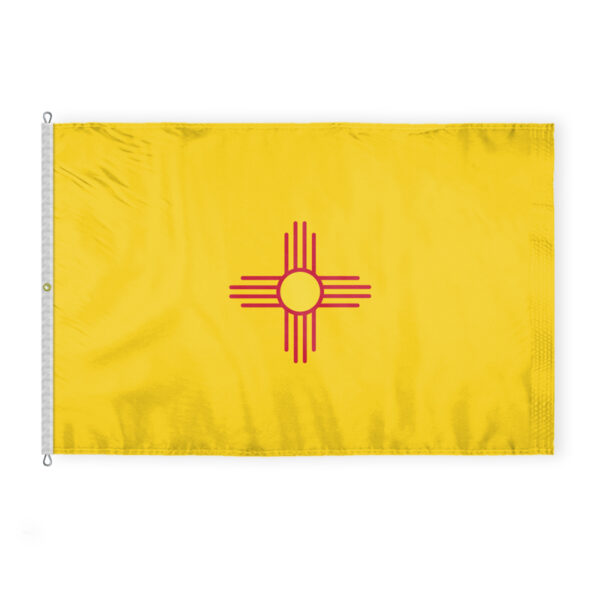 AGAS New Mexico State Flag 8x12 Ft - Double Sided Reverse Print On Back 200D Nylon
