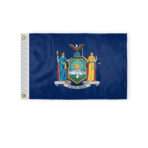 AGAS New York State Boat Flag 12x18 Inch - Double Sided Reverse Print On Back200D Nylon